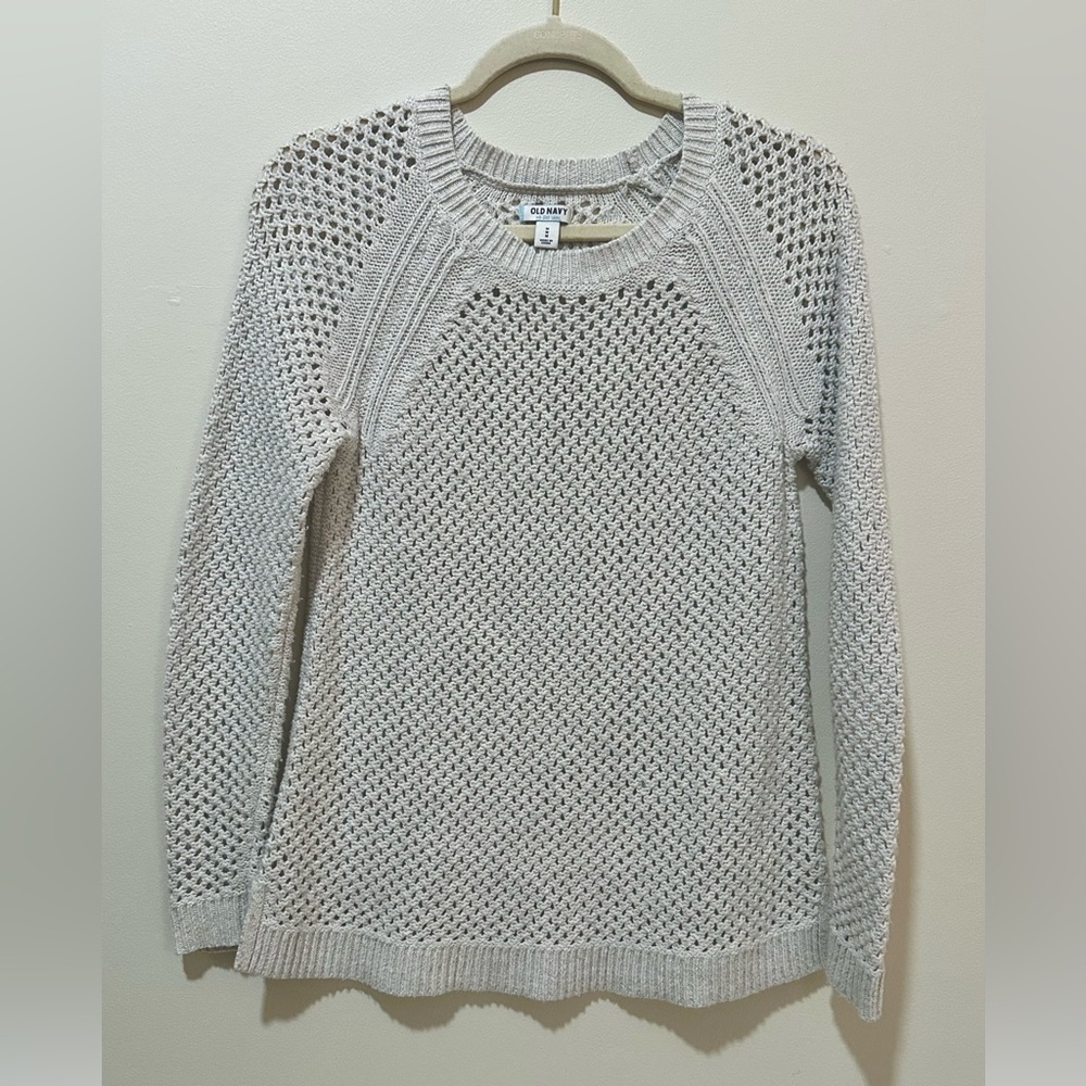 Old Navy Women’s Open Knit Oatmeal Sweater M